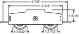 (DR-282-SS) Dupont Delrin Roller for Sliding Glass Doors - STAINLESS STEEL WHEEL