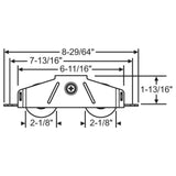 (DR-529) PGT Sliding Door Tandem Roller Assembly - Stainless Steel Wheel