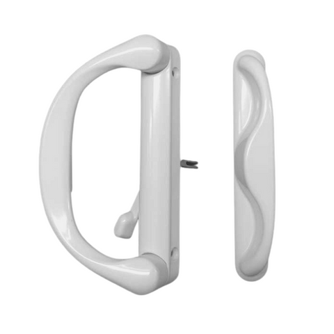 Involute Interlock Patio Door Handle Set - White - (DH-473-W)