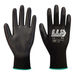 Work Gloves MicroFoam Nitrile Coated-10 Pairs, BLACK Work gloves
